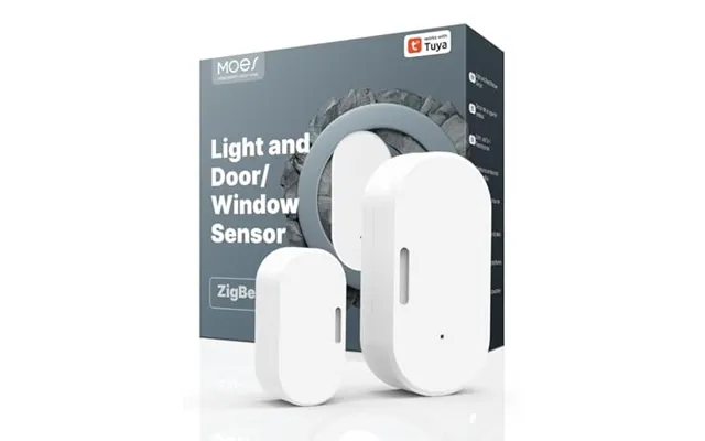 Moes Zigbee Door Window Sensor With Light Detection - 1 Pack 0-3000 Lux Detection