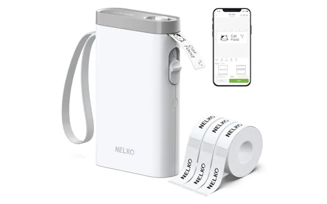 Nelko Label Maker Machine With Tape - P21 Bluetooth Label Printer With 3 Tapes