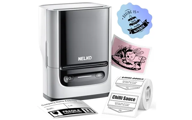 Nelko Pm220 Bluetooth Thermal Label Printer - 2 Inch Portable Label Maker Machine For Ios & Android Phone
