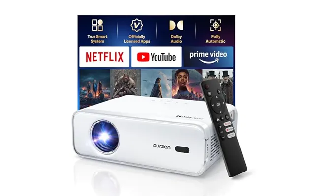 Netflix App Available & Dolby Audio Aurzen Eazze D1 Smart Projector 4k Support - Auto Focus & Auto Keystone