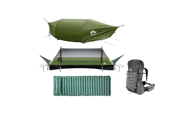 Night Cat Lay Flat Hammock With Mosquito Net Waterproof Rainfly And Hiking Backpack Ultralight 70l