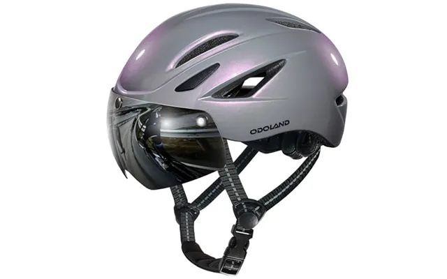Odoland Bike Helmet - Adult Bicycle Helmet With Detachable Magnetic Goggles Visor