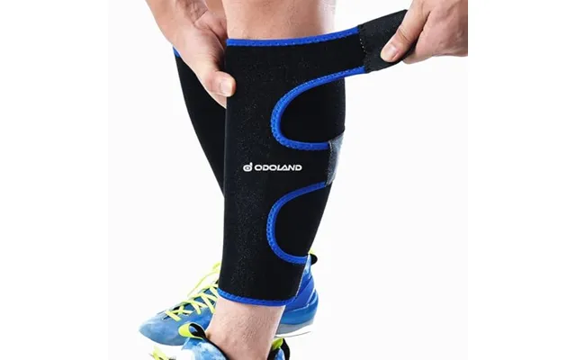 Odoland Calf Compression Sleeve Calf Brace - 1 Pair Guard Leg And Adjustable Shin Splints Support For Sport Recovery Fit