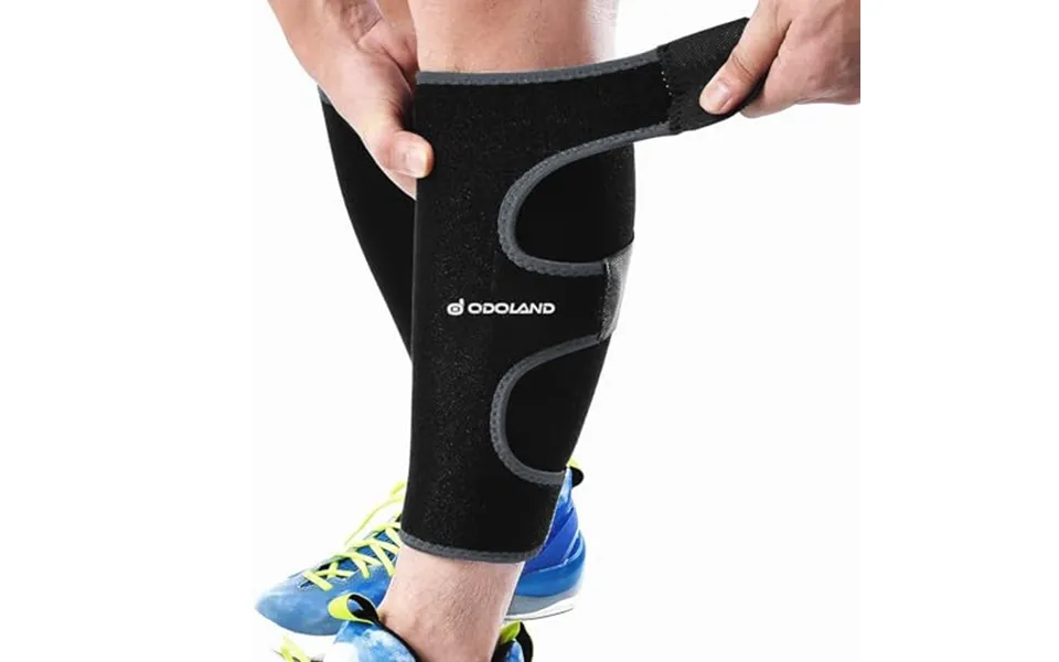 Odoland Calf Compression Sleeve Calf Brace - 1 Pair Guard Leg And Adjustable Shin Splints Support For Sport Recovery Fit