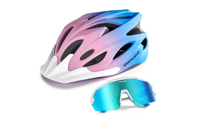 Odoland Flash Bike Helmet With Cycling Sunglasses - Adult Cycling Helmets For Road Bike Mountain Bike