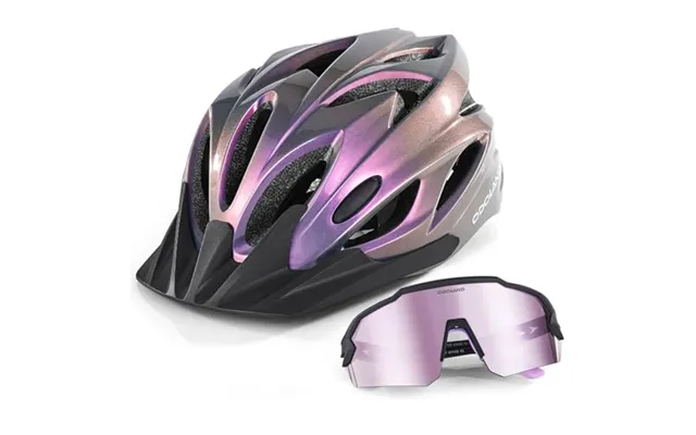 Odoland Flash Bike Helmet With Cycling Sunglasses - Adult Cycling Helmets For Road Bike Mountain Bike