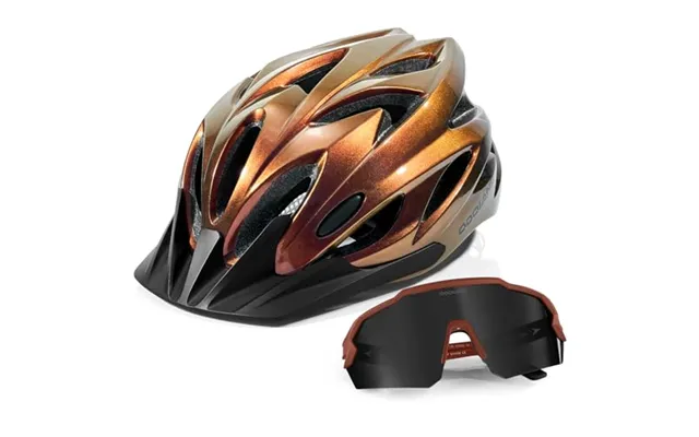 Odoland Flash Bike Helmet With Cycling Sunglasses - Adult Cycling Helmets For Road Bike Mountain Bike