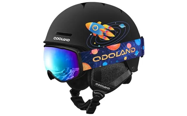Odoland Kids Ski Helmet - Snow Helmet With Ski Goggles