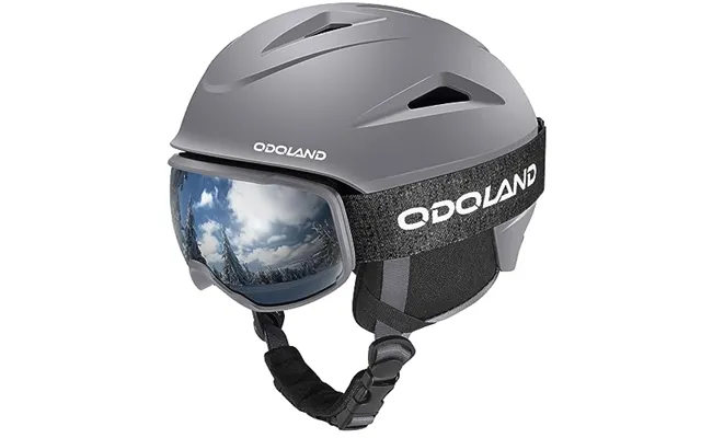 Odoland Ski Helmet With Vlt 18% Ski Goggles Combo For Skiing Snowboard - Light Weight Adjustable Ventilation Snow Helmet