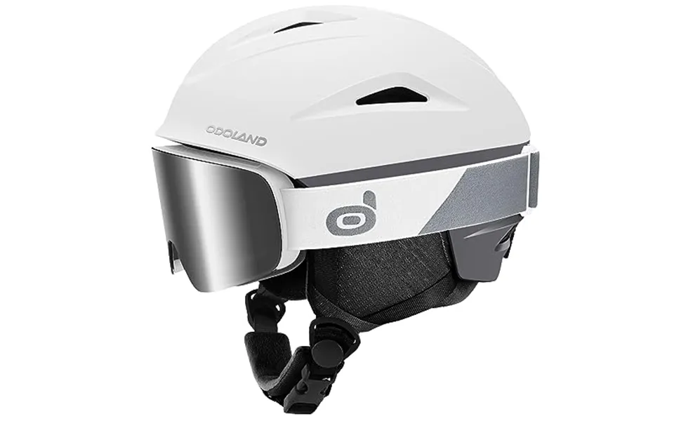 Odoland Snow Ski Helmet With Goggles Set - Adjustable Sport Helmet With Protective Glasses For Men And Women- Windproof 