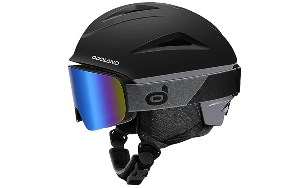 Odoland Snow Ski Helmet With Goggles Set - Adjustable Sport Helmet With Protective Glasses For Men And Women- Windproof 