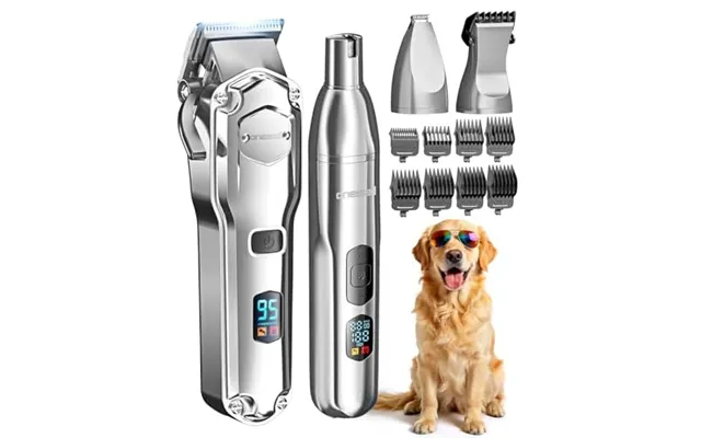 Oneisall 4-in-1 Dog Clippers For Grooming Thick Heavy Coats 6800rpm - 3 Stainless Steel Blade&pet Nail Grinder