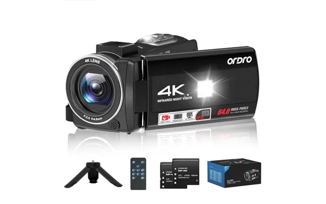 Ordro Camcorder 4k - 64mp Vlogging Camera With 18x Digital Zoom