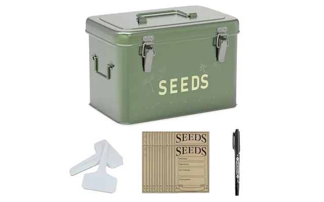 Orionstar Seed Storage Organizer - Metal Seed Saving Box With Lid