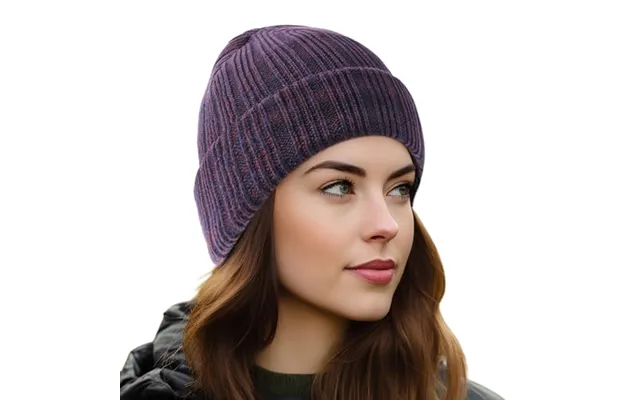 Outdoor Shaping Fleece Lined Knit Cuffed Beanie Winter Hats For Women Men Soft Ski Skull Cap One Size Navy Burgundy