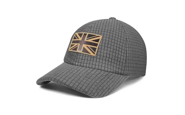 Outdoor Shaping Uk Flag Embroidery Leather Patch - Grid Fleece Dad Cap Adjustable product image