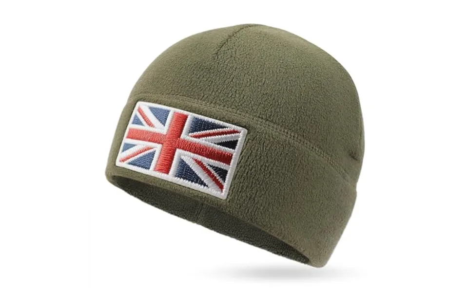 Outdoor Shaping Uk Flag Tactical Beanie Recycled Fleece Material Sustainable Warm Ideal For Hiking And Tactical Use Mili