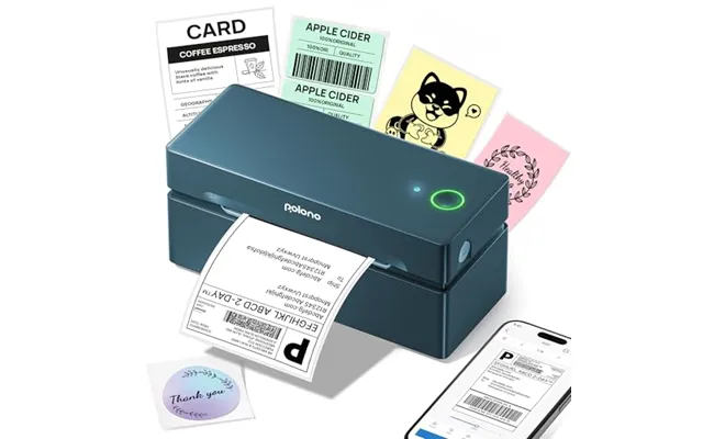 Polono Bluetooth Thermal Shipping Label Printer - Wireless 4x6 Shipping Label Printer For Small Business