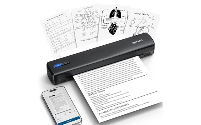 Polono Portable Bluetooth Thermal A4 Printer - Black