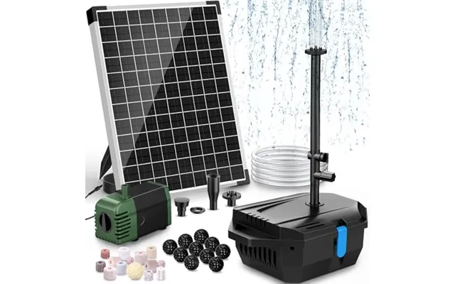 Poposoap 20w Solar Pond Filter & Fountain Pump Kit For Outdoor Ponds