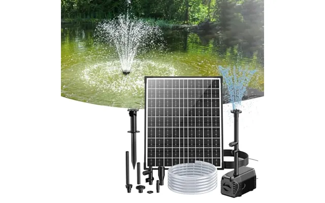 Poposoap 30w Solar Pond Pump 430gph To 170-320 Gallon Garden Pond Fountain High-conversion Glass Panel - 2-way Diverter 