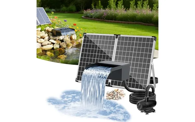 Poposoap 55w Solar Pond Waterfall Kit With Multi-filtration For Pond Garden 304 Stainless Steel Rust-resistant Spillway 