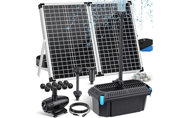 Poposoap 70w Solar Pond Filter Stable Water Flow Pond Water Purification 2500 L H Solar Fountain Pump With Filter Box Ki