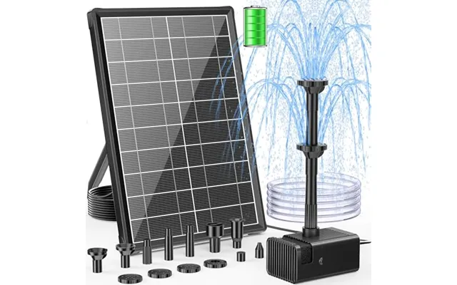 Poposoap 8w Solar Pond Pump With Battery Backup 4200mah For Pond Bird Bath Solar Water Pump For Cloudy Days - Dry-run Pr