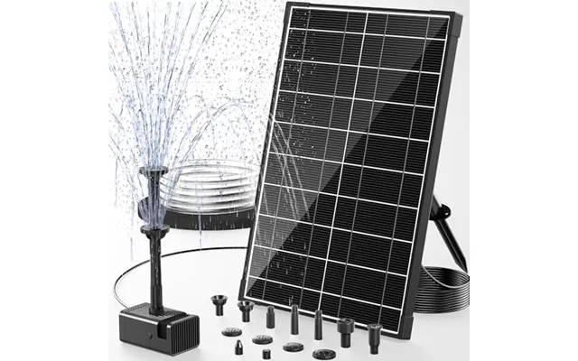 Poposoap Solar Fountain Pump - 8w Solar Water Pump For Garden Pond Features High-conversion Glass Solar Panel
