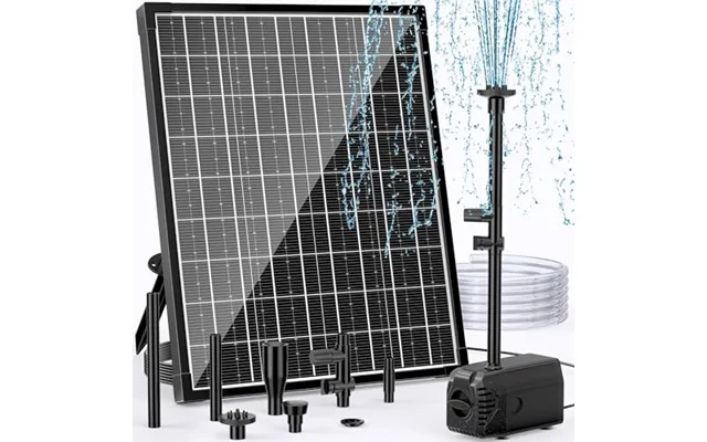 Poposoap Solar Pond Pump 20w For Garden Pond Fountain 1000 L H - 4 Spray Patterns