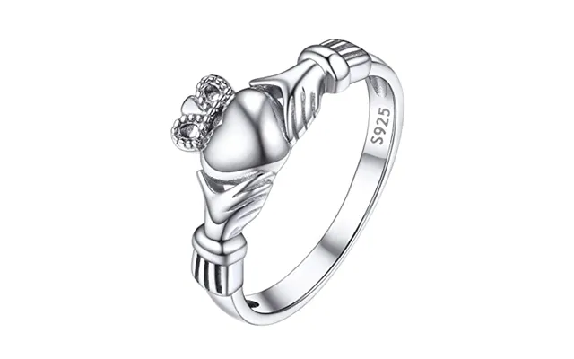 Prosilver Women S925 Sterling Silver Claddagh Ring - Celtic Jewellery Irish Claddagh Triquetra Knot -with Gift Box Cladd
