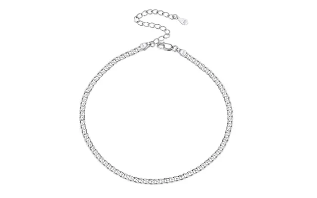 Prosilver Women Sterling Silver Anklet, S925 Silver Ankle Bracelet Figaro Cuban Heart Foot Chain For Beach Summer - Send