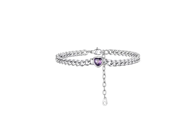 Prosteel Anklets For Women - Adjustable Waterproof Ankle Bracelet Silver Foot Chain Cubic Zirconia Birthstone Jewellery 