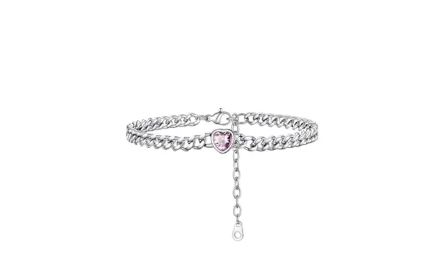 Prosteel Anklets For Women - Adjustable Waterproof Ankle Bracelet Silver Foot Chain Cubic Zirconia Birthstone Jewellery 