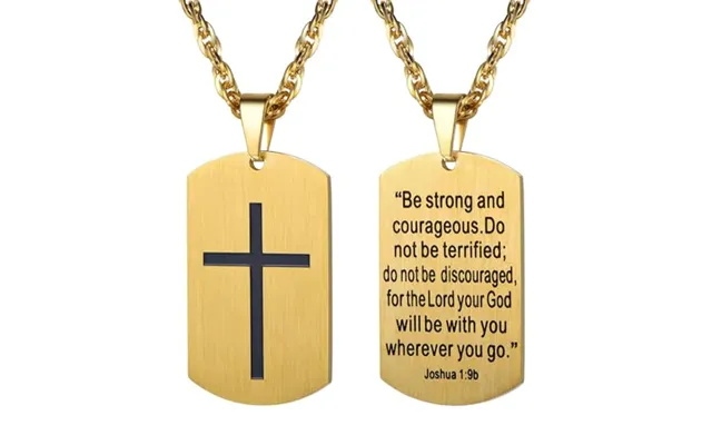Prosteel Cross Necklace For Men - Lord's Prayer Cross Pendant With Adjustable Chain 22-24 Inches 316l Stainless Steel Bi