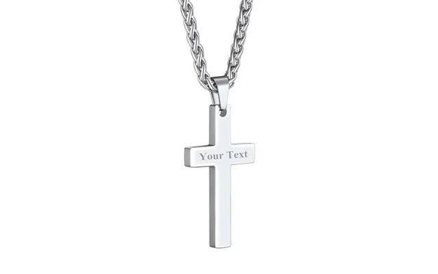 Prosteel Customize Name Necklace Big Cross Pendant Necklace 316l Stainless Steel Crucifix Chain