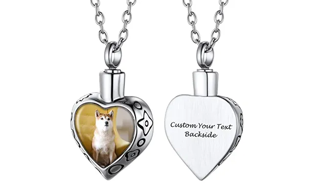 Prosteel Customized Photo Memorial Cremation Ashes Urn Pendant Necklace -stainless Steel Gold Plated Keepsake Jewelry He