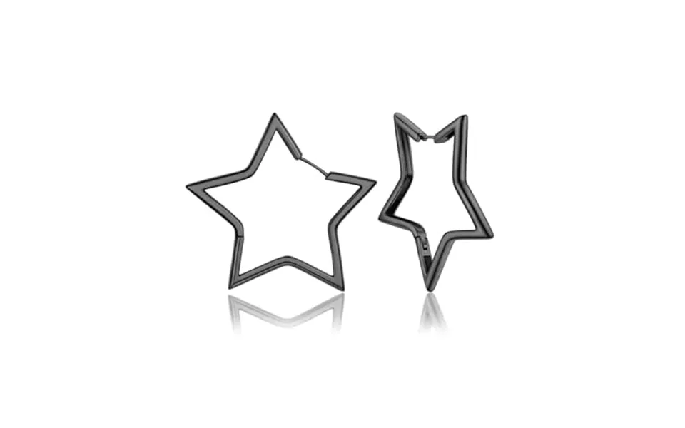 Prosteel Earrings For Women Stylish Star Hoops Silver Gold Plated Black 20 30 40 50 60mm For Ladies Girls With Gift Box 