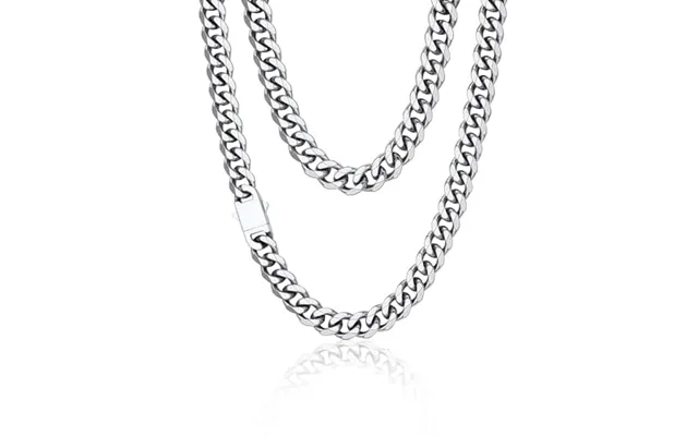 Prosteel Men Cuban Chain Necklace With Sturdy Clasp 6 9 12mm Width 18-30 Inch Length Chunky Necklace Silver Gold Plated 