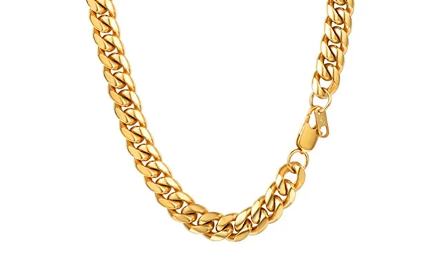 Prosteel Mens Cuban Chain, Silver Gold Plated Black Miami Chunky Curb Chain Necklace Hip Hop Jewellery, 5 6 10mm - 18 -3