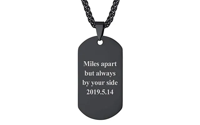 Prosteel Mens Dog Tag Necklace With Chain - Can Custom Text Photo