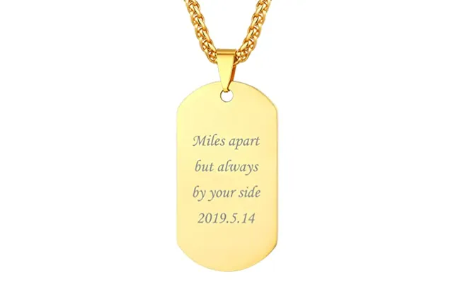 Prosteel Mens Dog Tag Necklace With Chain - Can Custom Text Photo