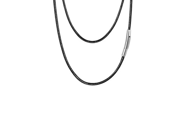 Prosteel Mens Leather Necklace Cord - 2mm Width Black Braided Rope Chain With Stainless Steel Clasp