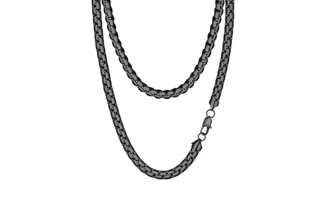 Prosteel Mens Necklace Chain Stylish Flat Box Chain Link Black Silver Gold Plated - Hypoallergenic 316l Stainless Steel 
