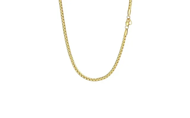 Prosteel Mens Necklace Chain Stylish Flat Box Chain Link Black Silver Gold Plated - Hypoallergenic 316l Stainless Steel 