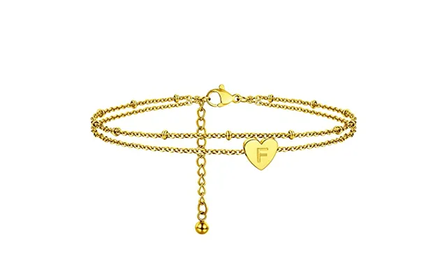 Prosteel Women Initial Anklet - A-z Letter Heart Ankle Bracelet