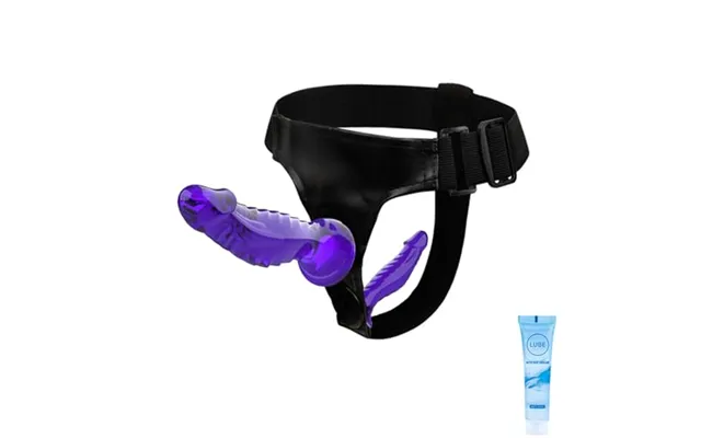 Purple Strap On Harness Adult Sex Toys For Couples Women Wearable Strap On Dildo With 2 Removeable Realistic Dildos Wome