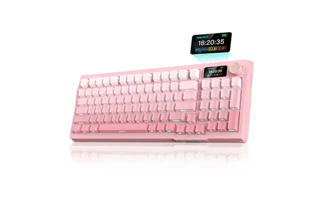 Redthunder K95 Wireless Mechanical Gaming Keyboard,w Customizable Display & Knob,gasket-mounted,3 Mode 2
