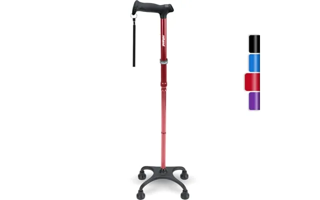 Rehand Quad Cane - Walking Cane With Ergonomic Handle Ever And Graceful 4-pronged Base For Extra Stability