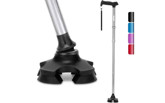 Rehand Walking Stick For Men & Women - Foldable, Adjustable, Lightweight, Self Standing Pivot Walking Stick, Soft Handle